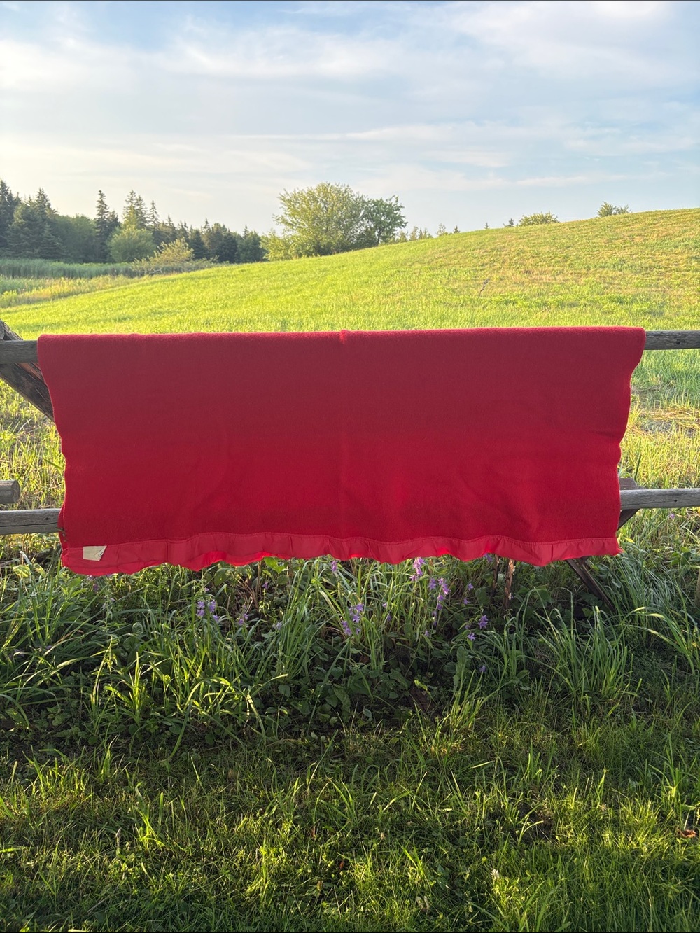 Rare Vintage Kenwood Red Wool blanket